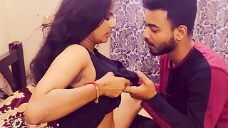 Homemade film over of an Indian unshaded being fucked by her beau