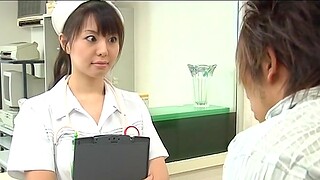 Passionate fucking on the hospital purfle with sexy nurse Ai Takeuchi